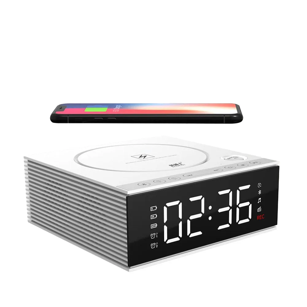4D Беспроводное зарядное устройство Bluetooth динамик будильник запись FM радио DIY 2 Будильник Музыка U диск AUX TF/USB многофункциональный