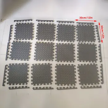 12PCS 30*30cm Sports Protection Gym Mat EVA Leaf Grain Floor Mats 5