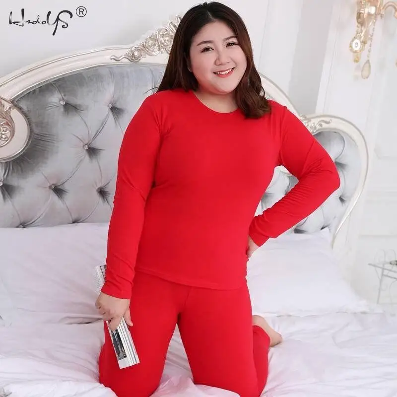 Plus Size M-5XL Warm Thermal Underwear Sets Sleepwear Ladies Intimates Shaped Sets Thermal Shaping Clothes thermal underwear sets