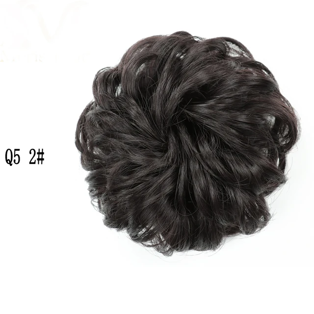 MERISIHAIRHair Extensions Wavy Curly Messy Hair Bun Extensions Donut Hair Chignons Hair Piece Wig Hairpiece headwear rings ring 2