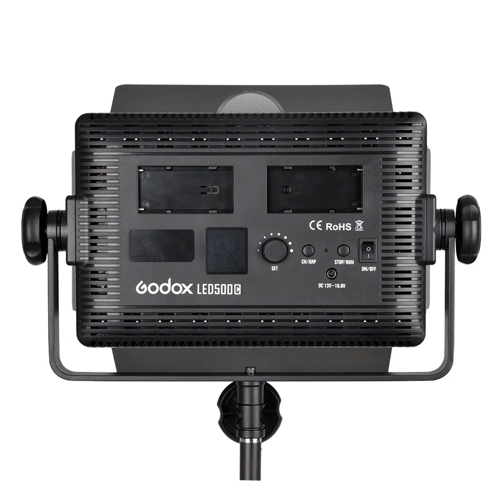 Godox 500 панельная светодиодная лампочка светодиодный 500C 3300-5600K двухцветный/светодиодный 500 Вт белый свет видео Освещение+ адаптер питания+ беспроводной пульт дистанционного управления