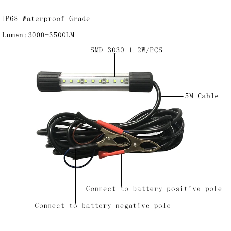 luz de pesca led subaquática isca de lâmpada atraente de peixe para anzóis lula krill