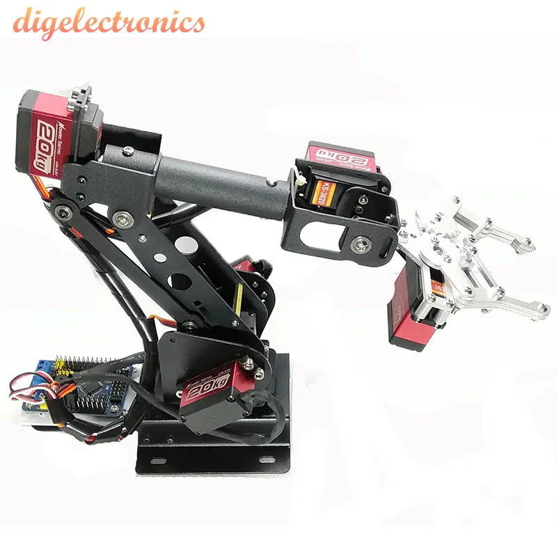 

6DOF Robot Arm Mechanical Clamp Claw With Servo MG996R Software Testing Metal Alloy Robot Manipulator for DIY Mechanical Arm