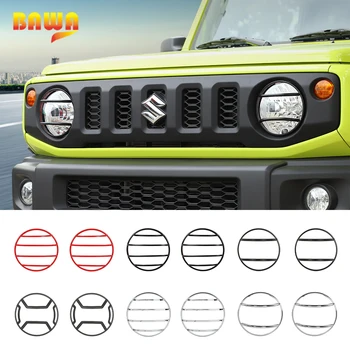 

BAWA Car Lamp Hoods Front Headlight Lamp Cover Accessories for Suzuki Jimny 2019+ Metal Headlight Decoration