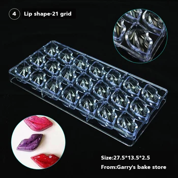 

3D Lips Shape Polycarbonate Chocolate Mold Bar Kitchen Bakeware Candy Mold Cake Candy Chocolate Mould Baking Pastry Tools