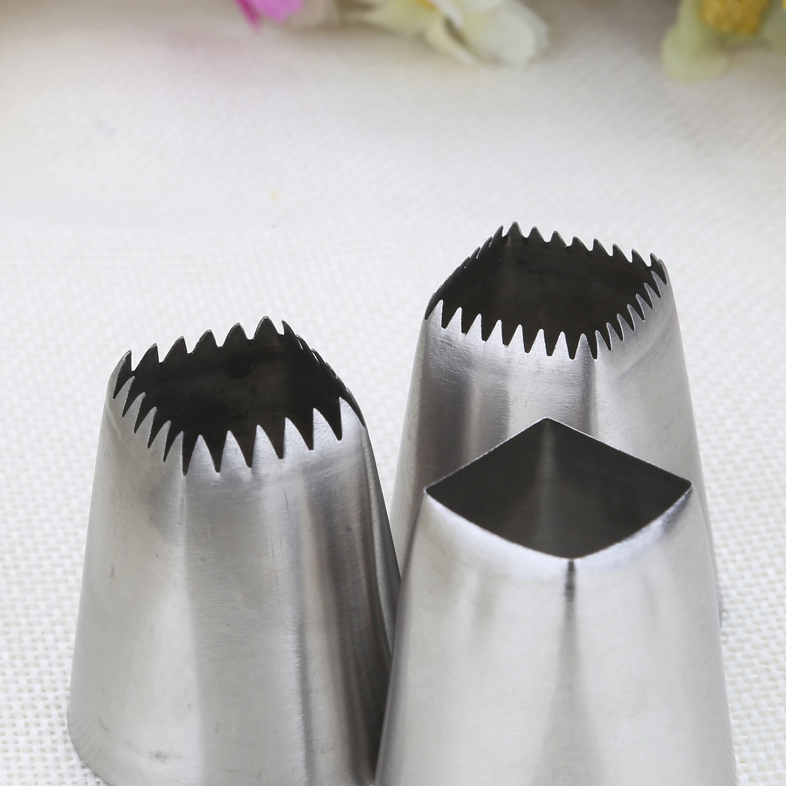 3PCS Bakery Stainless Steel Kitchen Accessories Pastry Tips Cream Nozzle Icing Piping Nozzles Baking Mold Cake Decorating Tool
