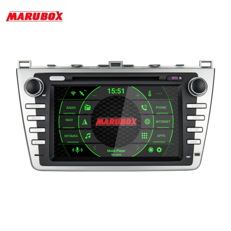 Штатная магнитола для MAZDA 6 2007-2012, MARUBOX KD8220, Штатное головное устройство для MAZDA 6, Android 9.0, Восьмиядерный процессор,встроенный DSP, IPS экран, Встроенная 64GB, BlueTooth, DVD