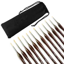 Набор из 12 тонких кистей для рисования акриловая Акварельная эмаль масляная Цитадель гуашь модель BJD Make Up Rock paint ing