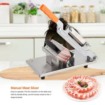 

Household Manual Food Fruit Lamb Slices Shred Cut The Meat Planing Machine Adjustable Thickness