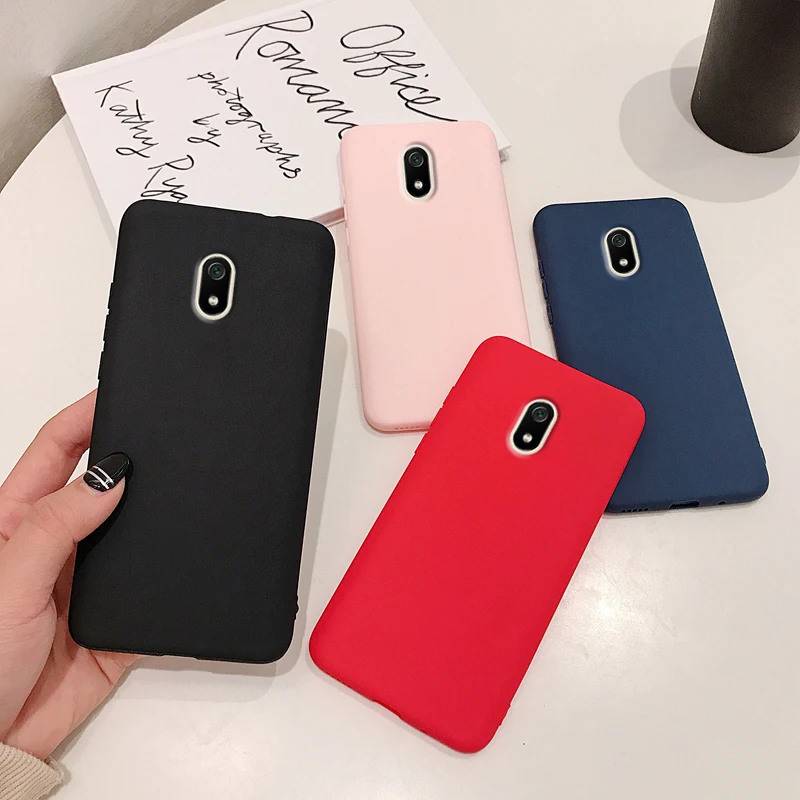 Матовый однотонный чехол ярких цветов для XiaoMi RedMi 8A RedMi8A 6,22 дюймов чехол для смартфона TPU резиновый мягкий силиконовый чехол бампер