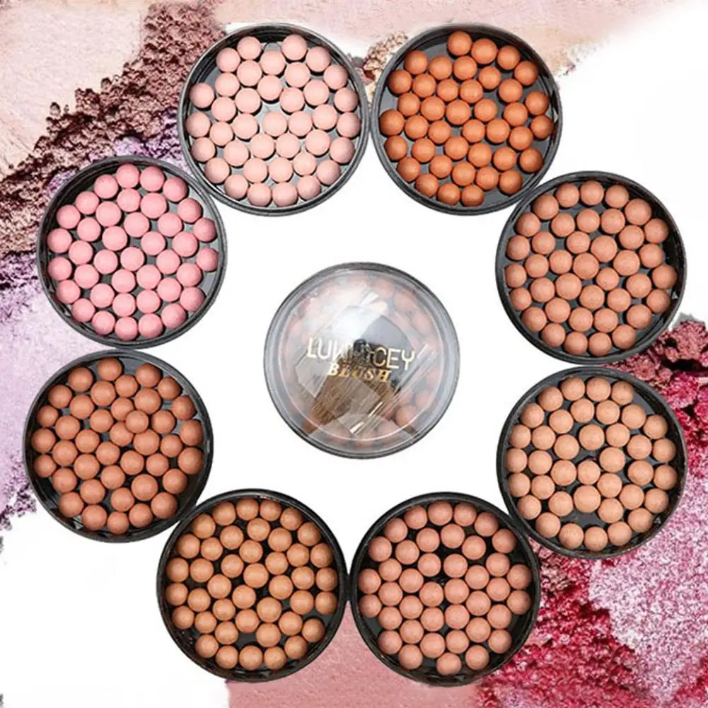 

1PC Makeup Blush Ball Face Matte Blush Ball 3 In 1 Blush Eyeshadow Contour Cosmetics Powder Balls Maquiagem Blush Natural Effect