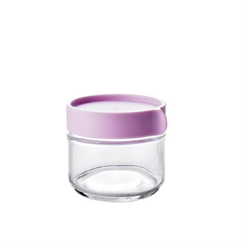 250ML-purple Стеклянные герметичные банки, крупы, герметичные банки для хранения свежести, банки для сухого молока, контейнер для крупы LL10281614 - Цвет: 250ML-purple