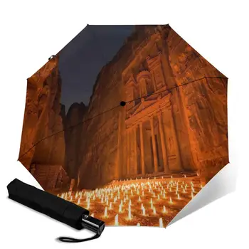 

Petra - Jordan creative men's and women's automatic three fold umbrella rainy day colorful fashion umbrella
