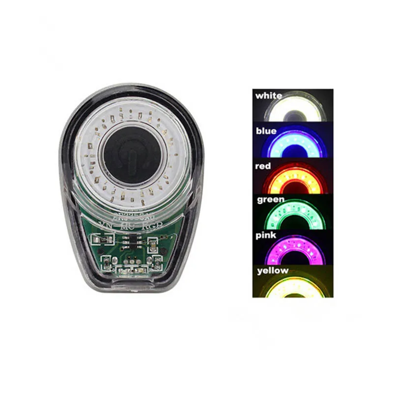 Мини велосипедный задний свет для велосипеда задняя фара USB Перезаряжаемый фонарик безопасности предупреждающие огни аксессуары для велоспорта - Цвет: Multi