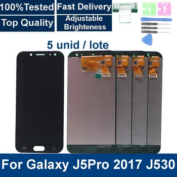 

5picec/lot J5 LCD Screen For Samsung Galaxy J5Pro 2017 J530 SM-J530F J530M LCD Display Touch Screen Digitizer+Brightness Adjust
