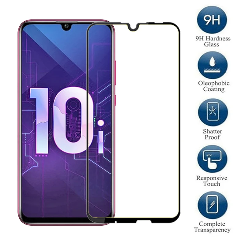 Защитное стекло для Honor 10i закаленное Huawei 10 Lite защита экрана защитная пленка на Honer