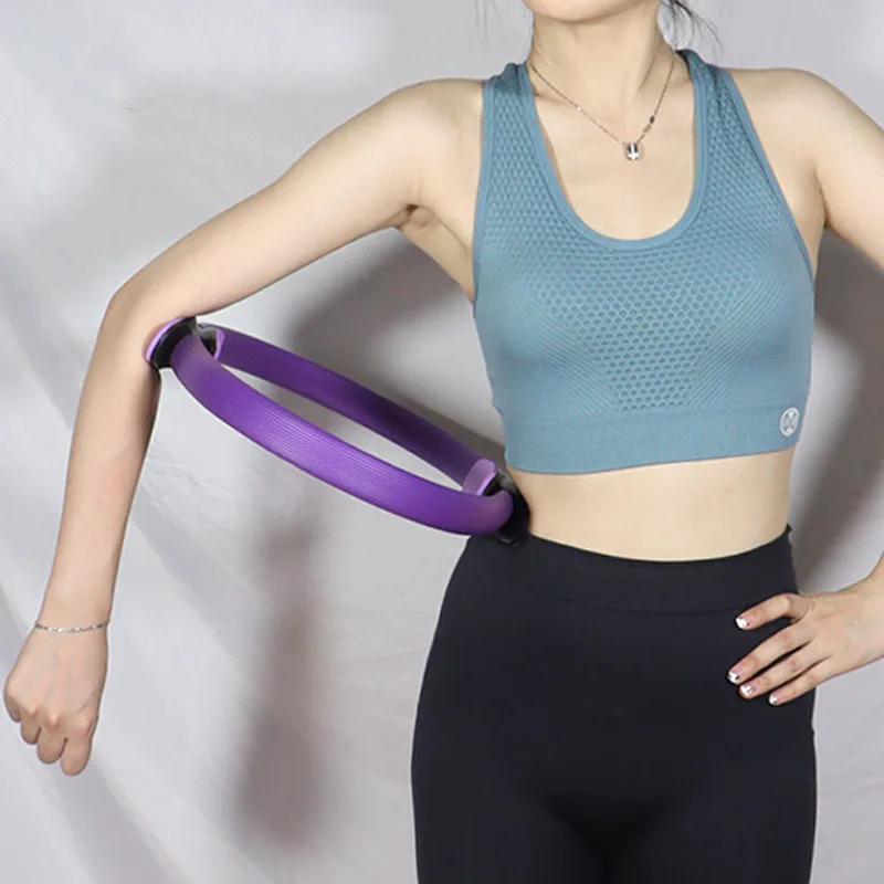 1Pcs Portable 38cm Yoga Fitness Pilates Circle Lightweight Slimming Magic Circle Thighs Legs Resistance Yoga Ring Training Tool