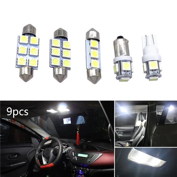 

9 Pcs White LED Interior Light Reading Front Dome Lamp Car Light Decorative Package For Volkswagen VW Jetta MK4 1999 - 2004