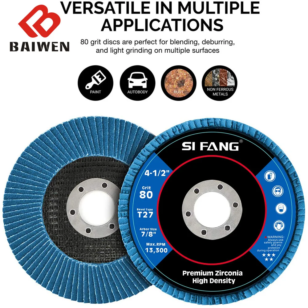 

4.5inch 115mm Zirconia Flap Disc Sanding Wheel 40/60/80/120 Grit Angle Grinder Polishing Disk Dremel Hand Power Tool Accessories