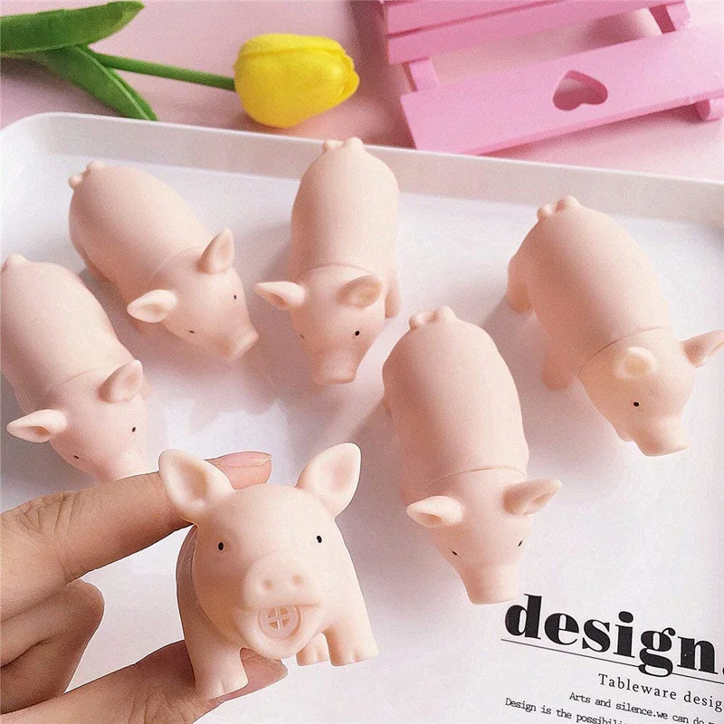 Cartoon Squishy Pink Pig Squeeze Toys for Children Creative Cute Soft Toy Anti Stress Relax Slow 1