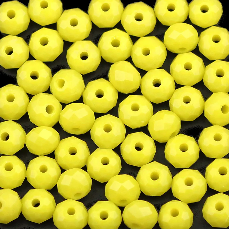 Yellow HGKLBB, 50 шт., австрийские керамические Хрустальные Бусины, 6 мм, граненые круглые бусины, свободные бусины для изготовления ювелирных изделий, ожерелья, браслетов, сделай сам - Цвет: Yellow