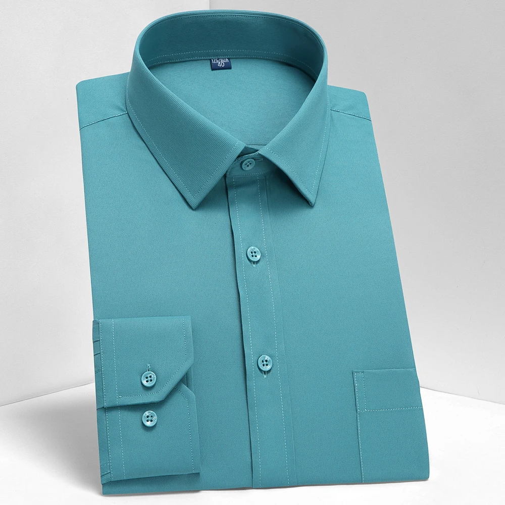 Men's Interview Office Long Sleeve Dress Shirts dress shirts Formal Business Comfortable Slim Fit Long Sleeve Solid Classic Social Work Shirt