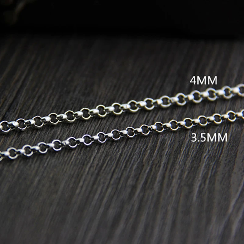Модные 925 пробы серебряные O Форма цепи 45/50/55/60/65/70/75/80 см длинные ключица цепочка ручная работа ювелирные украшения Подвески Аксессуары
