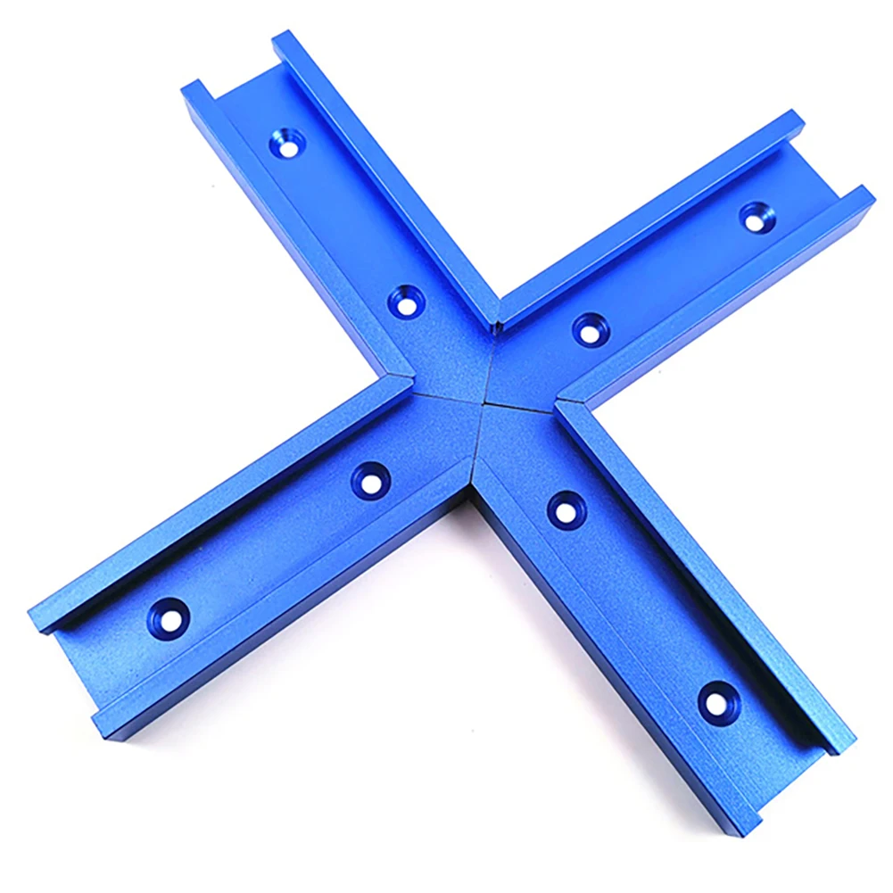 Blue A 200MM 30 Тип Т-образной дорожки алюминиевый Слот для деревообрабатывающего инструмента трек джиг приспособление перекресток желоб для электрической циркулярной пилы флип-стол - Цвет: Blue A 200MM