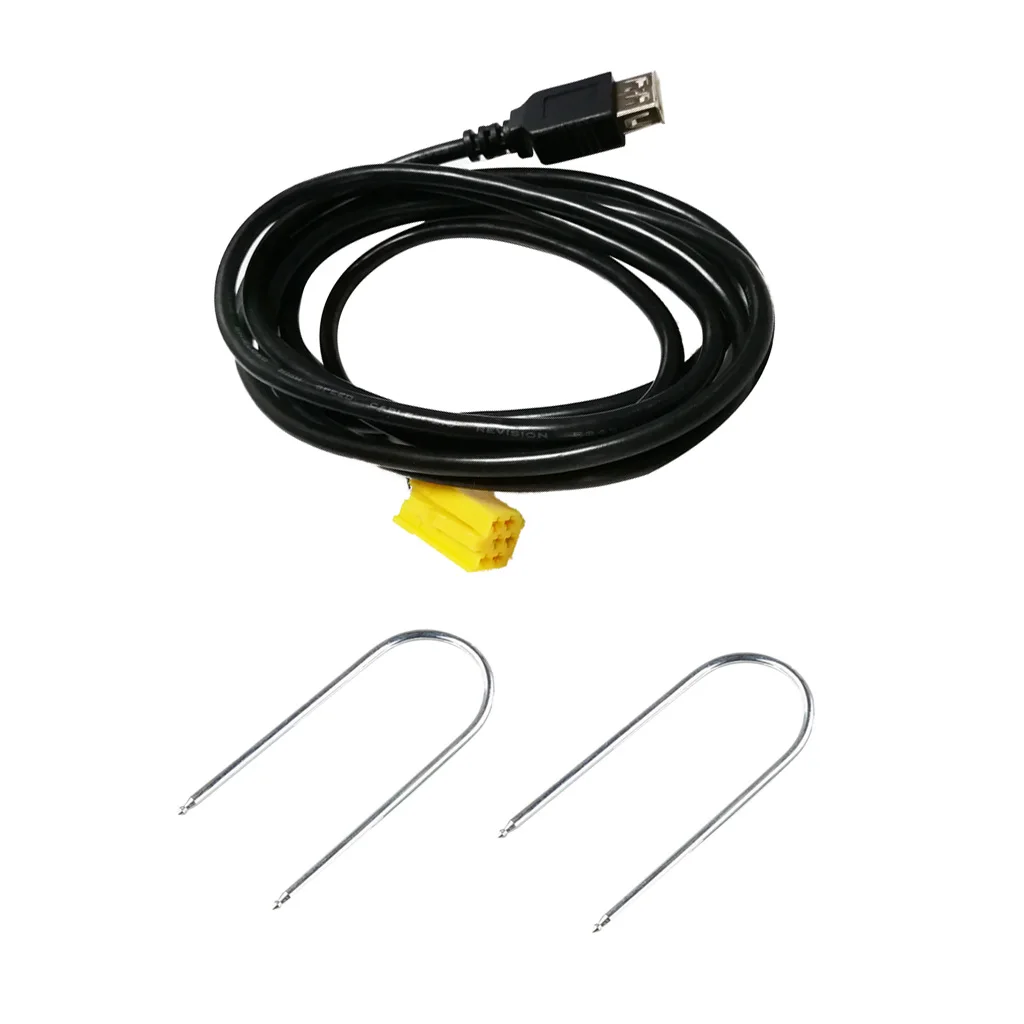 Mini ISO 6Pin Connector USB Adpater Cable For Alfa Romeo Fiat Grande Punto