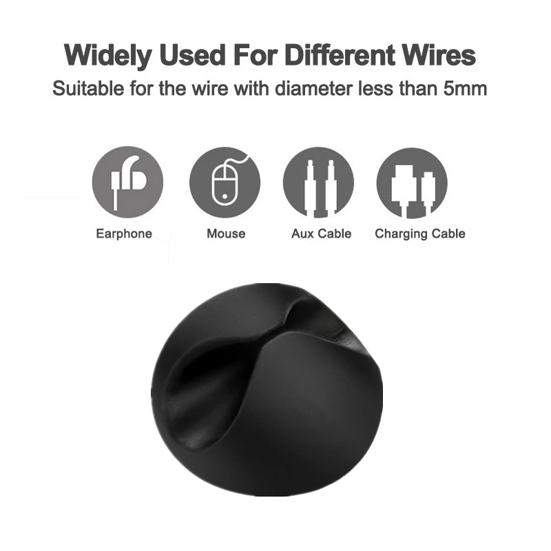 Cable Organizer Silicone USB Cable Winder Flexible Management Clips for Mouse Earphone Holder cable organizer cable holder clips cable organizer ties