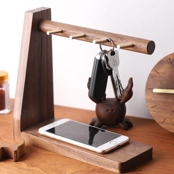 

Home Office Solid Wood Storage Stand For Keys Necklace Earrings Headband Bedroom Living Room Storage Rack