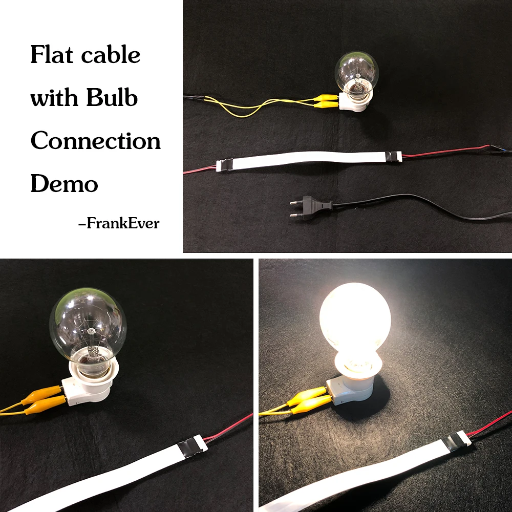  FrankEver Super Thin Flat Cable Audio Speaker Wire Invisible Led Cable 23 AWG Pure Copper 2 Conduct
