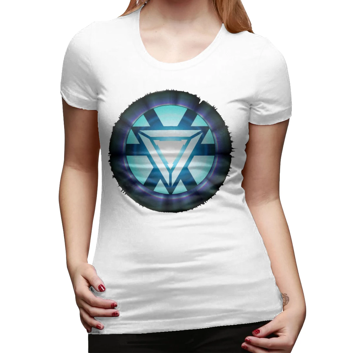 Marvel T-Shirt Artificial Heart T Shirt O Neck Simple Women tshirt Large Cotton Short-Sleeve Ladies Tee Shirt