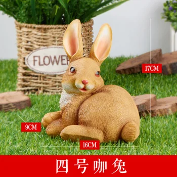 

ARTS AND CRAFTS GARDEN CREATIVE WHITE RABBIT TABLETOP ORNAMENTS IMITATION ANIMALS LOVELY RESIN HOME ACCESSORIES GIRLS' BIRTH