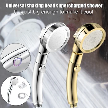 

Spot High Pressure Showerhead Handheld Shower Head 3-level Adjustable with Setting Hogard