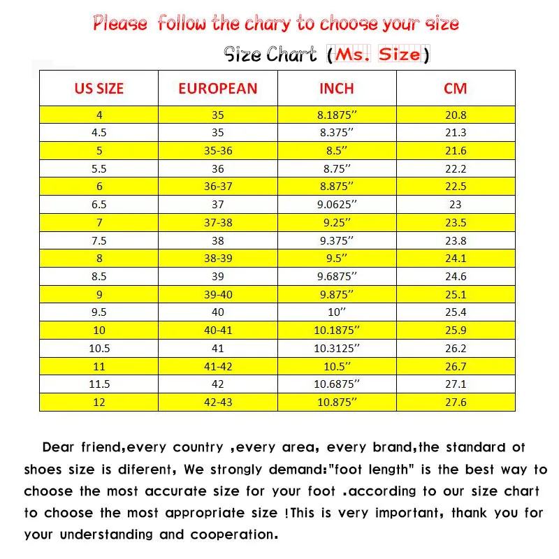 速卖通女鞋尺码表