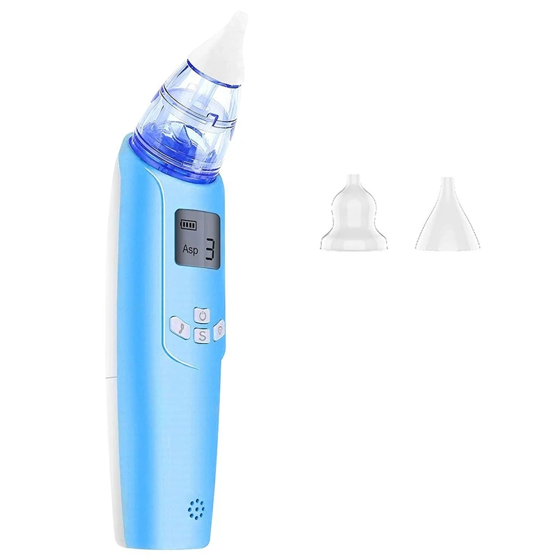 Электрический Детский носовой всасывающий Прибор-очиститель носа на батарейках и присоска для носа-регулируемые настройки и многоразовые наконечники