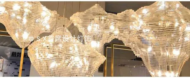 Led пост-современный скандинавский клиент продаж офисный песок стол Китайский ветер облака горный комплекс Здание Люстра креативный акриловый