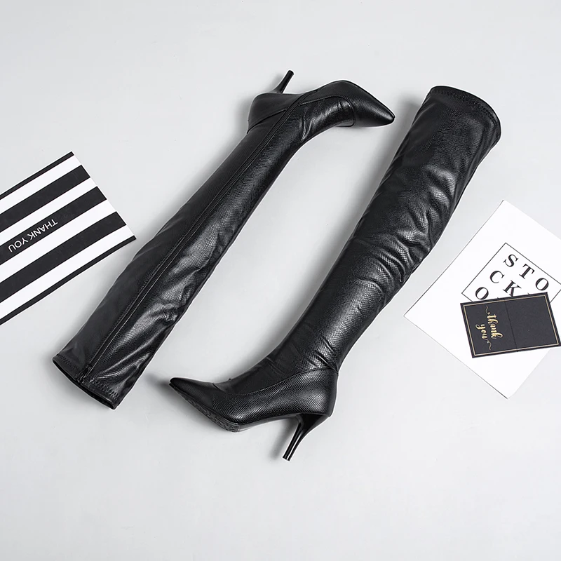Lsewilly New Shoes Women Boots Snake High Heel Over the Knee Boots Sexy Female Autumn Winter Lady Shoes Thigh High Boots K142