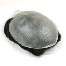 Ультра тонкая пленка для кожи, много цветов, новое поколение, человеческие волосы, мужские волосы, парик, поли основа, сменная система, легкая волна, NG