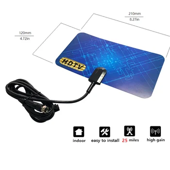 

LAN-1030 TV Antenna Indoor Digital TV Antenna HDTV Antenna 470-860MHz with Converter General Model TV Antenna