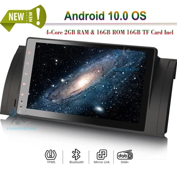 

9" Bluetooth Android 10.0 Autoradio OS Car Stereo GPS WiFi 4G Radio TPMS OBD DAB+ Apple CarPlay DSP for BMW X5 M5 E53 E39