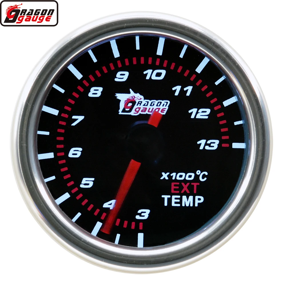 Car Gauge Exhaust Temperature Sensor 52mm Auto Ext Temp Gauge Pointer Exhaust Gas Temperature EGT Meter