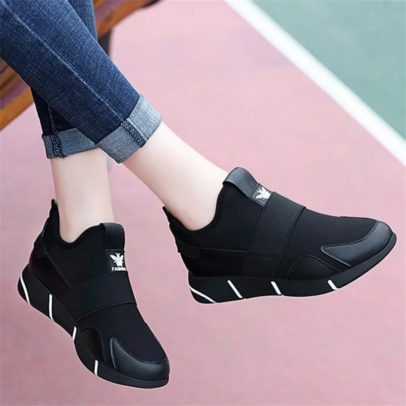 

CUWHF 2019 Women Sneakers Vulcanized Shoes Ladies Casual Shoes Breathable Walking Mesh Flats Large Size Couple Shoes size35-40