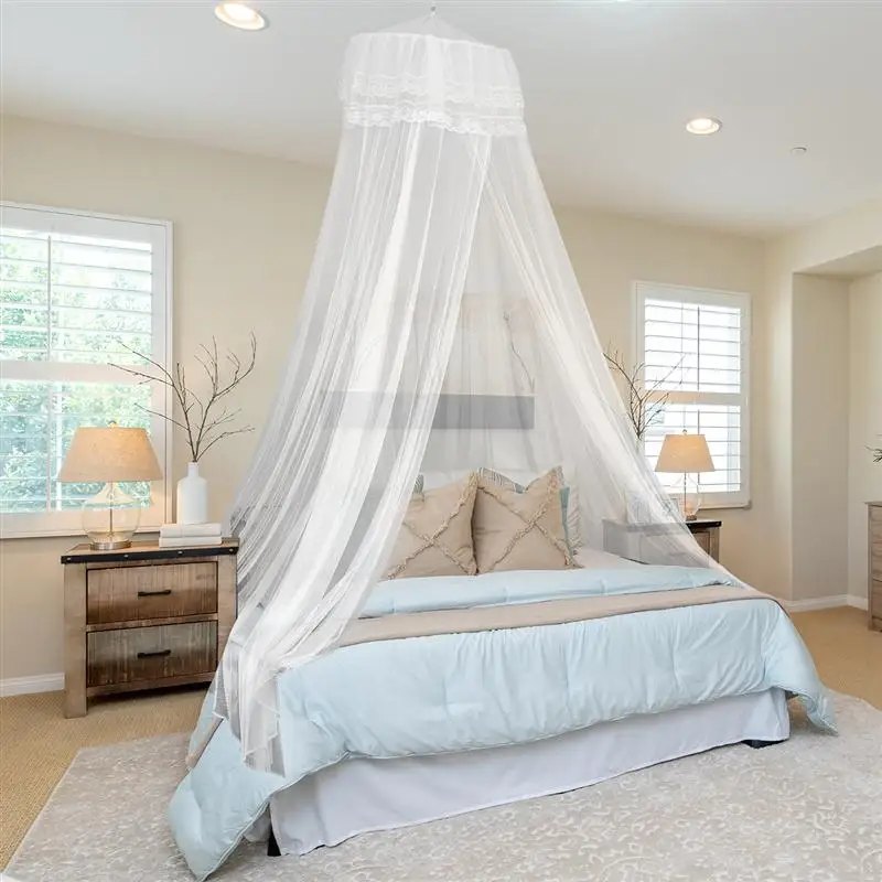 

Mosquito Net High Quality Lace Mosquito Net Thicken Hanging Bed Canopy Easy Installation Mosquito Mesh Net for Home Kids Room