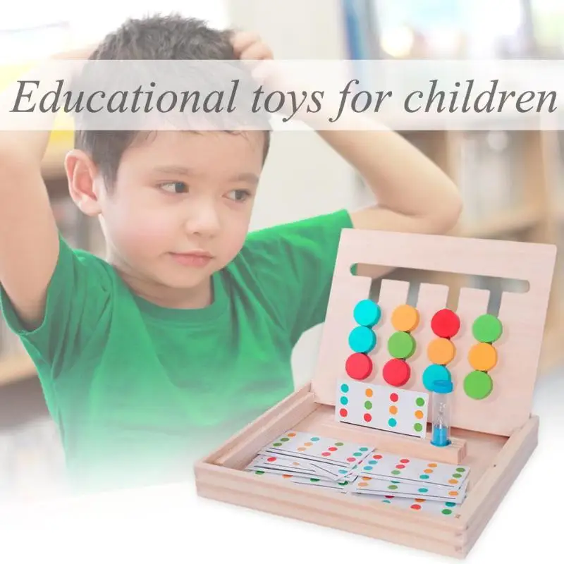 Светодиод автомобильной шины CAN Kids Деревянный Монтессори вспомогательный материал для обучения головоломка игрушка логическое мышление обучение