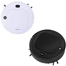 2 Pcs 4-In-1 Rechargeable Automatic Smart Robot, Vacuum Cleaner er Mop Humidifier, (White & Black)
