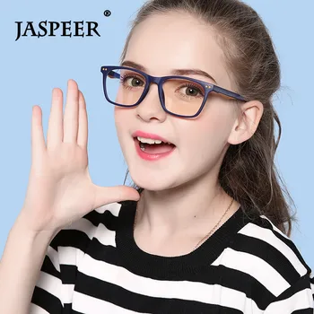 

JASPEER Children Blue Light Blocking Glasses for Boys Girls Goggle Eyeglasses TR90 Light Frame Kids Computer Glass