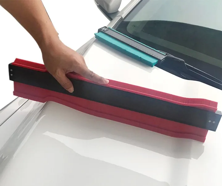 Car Dent Measurement Tool Car Body Repair Scale Ruler Panel Beating Frame Profile Gauge Arc Measuring Instrument Contour Meter