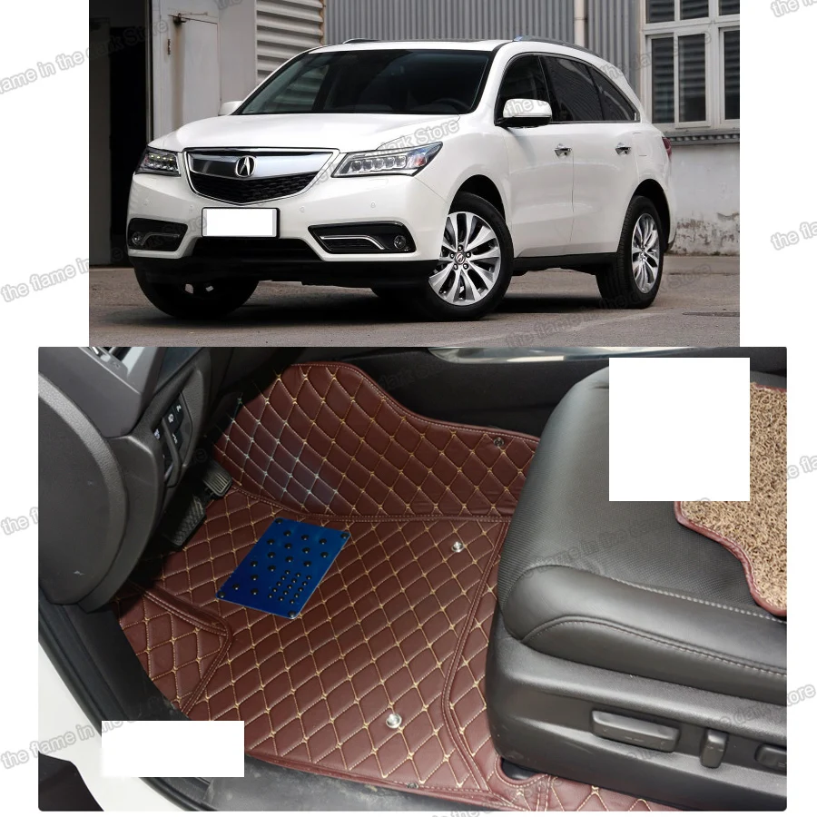 Lsrtw2017 кожаные автомобильные коврики для acura mdx 2014 2015 2016 2017 2018 2019 2020 аксессуары